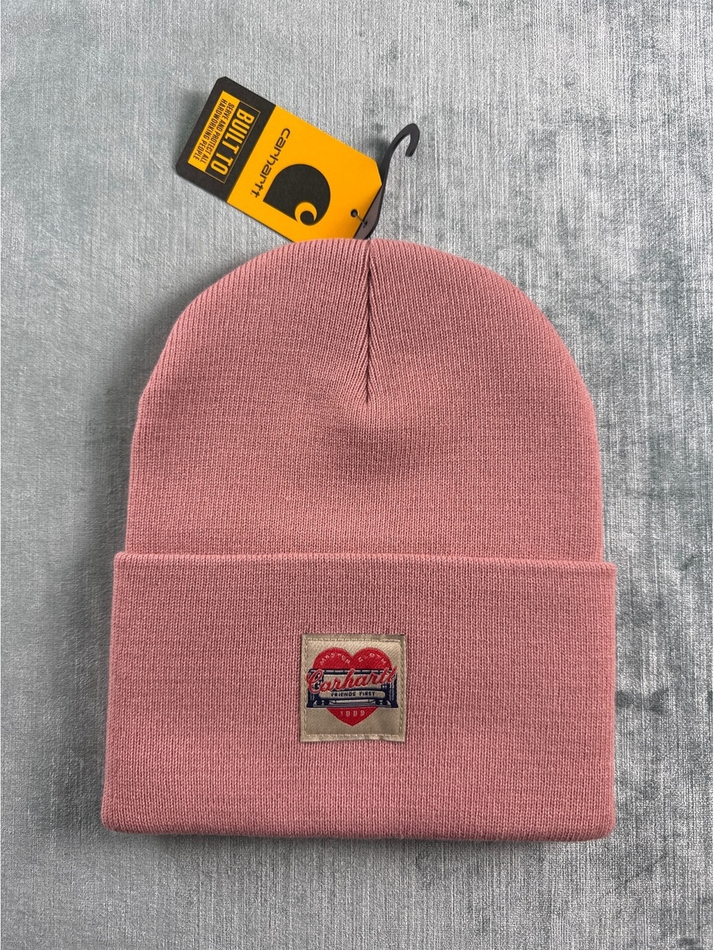 Carhartt Friends First Heart Patch Pink Beanie NWT